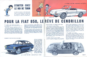 Fiat 850 Sport in Spirou