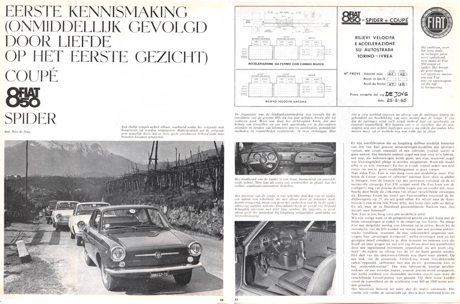 Fiat 850 coupe en spider introductie autovisie