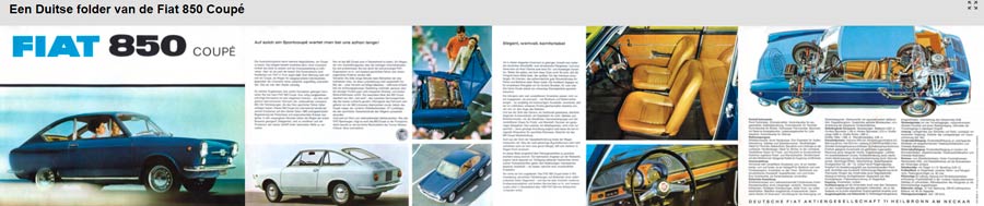 Fiat 850 coupe spider folder Duitsland