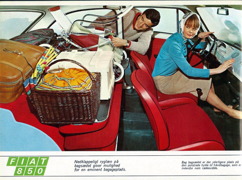 Fiat 850 folder in het deens