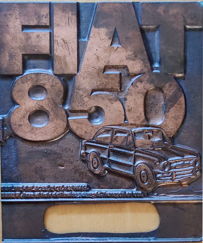 Fiat 850 print recht