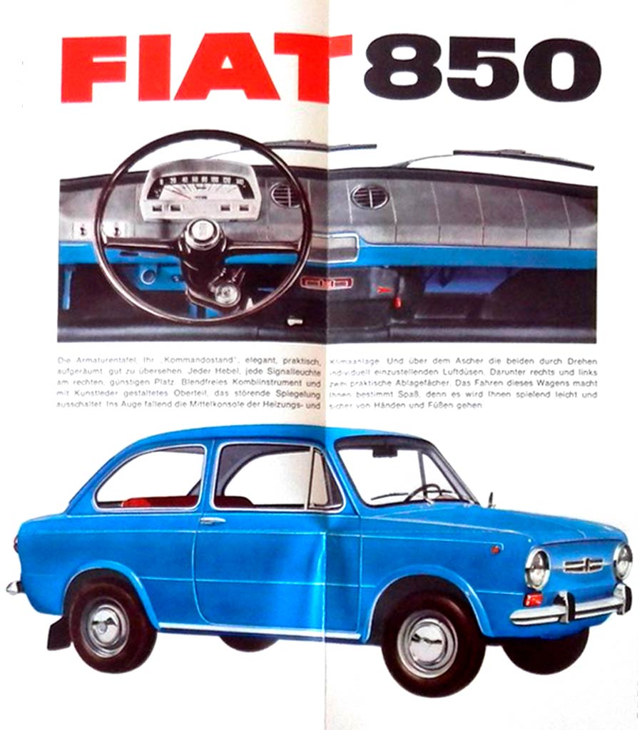 Duits Fiat 850 vouwblad