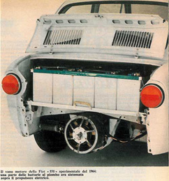 Elektrisch aangedreven Fiat 850 Berlina