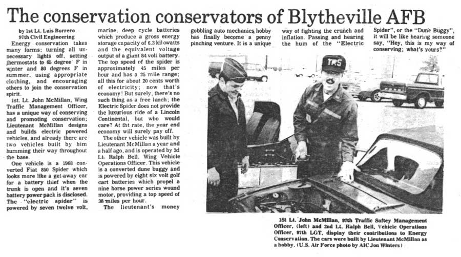 Elektrisch aangedreven Fiat 850 Spider