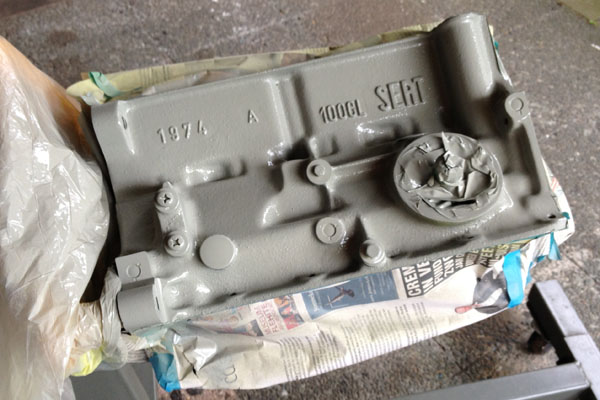 Fiat 850 motorblok in Speedprimer