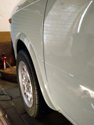 Fiat 850 wielstand gecorrigeerd