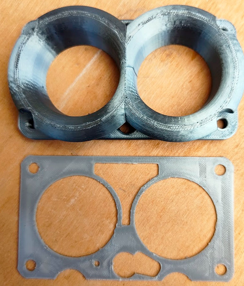 Een 3D geprinte inlaatkelk voor een Weber DCD