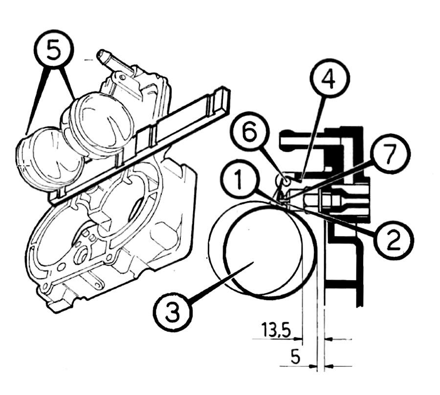 Opbouw vlotters Weber DCD