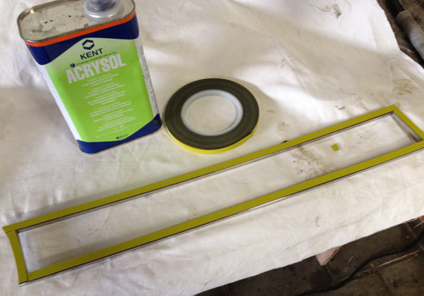 voorbereiding grille Fiat 850