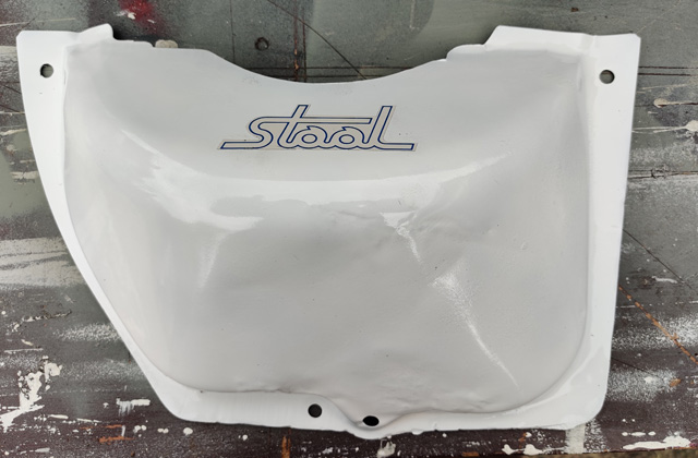 Nieuwe plaat bij de koppeling van de Fiat 850