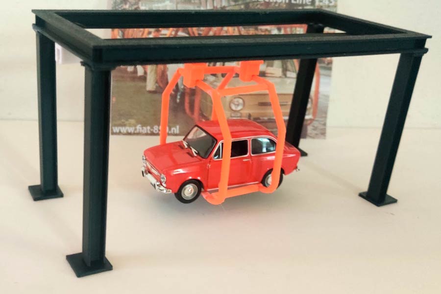 Fiat 850 productielijn 1:43