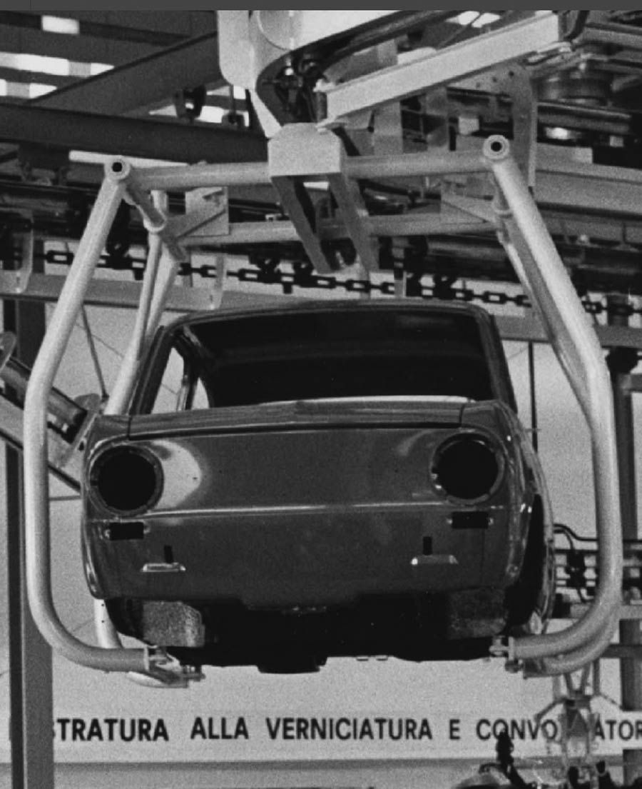Fiat 850 productie - verniciatura