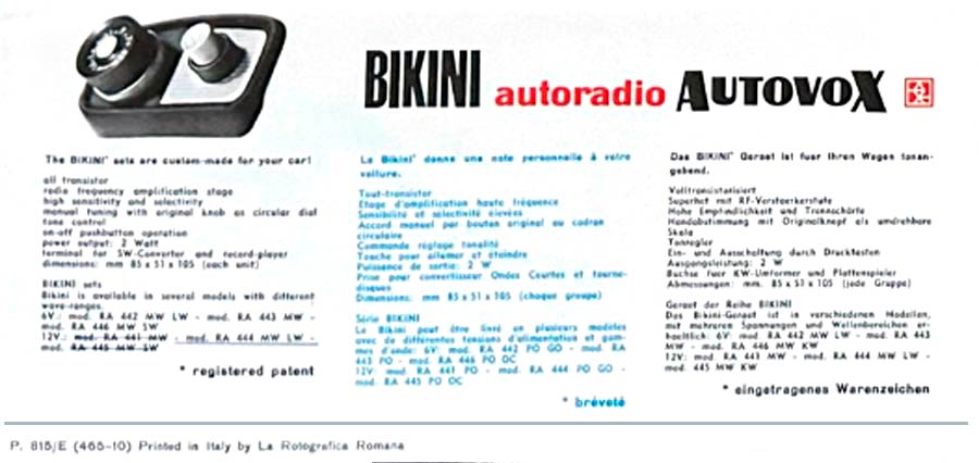 Reclame Autovox Fiat 850