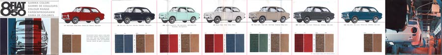 Fiat 850 gamma colori