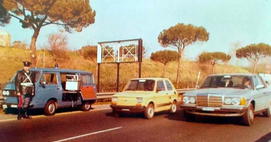 Fiat 850 T snelheidscontrole