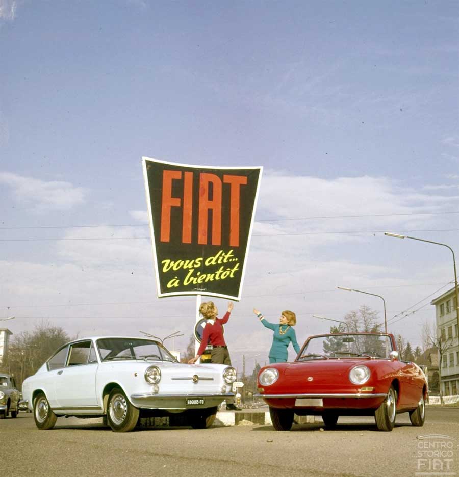 Introductie Fiat 850 Coupé en Spider in Geneve, 1965