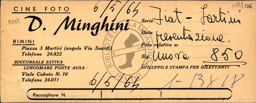 Introductie van de Fiat 850 bij de gebroeders Sartini in Rimini