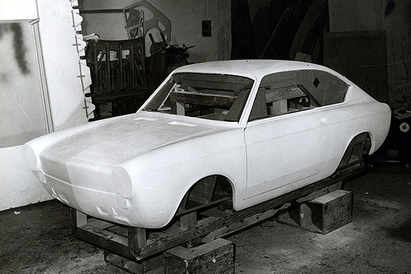 Gipsmodel van de Fiat 850 Coupé