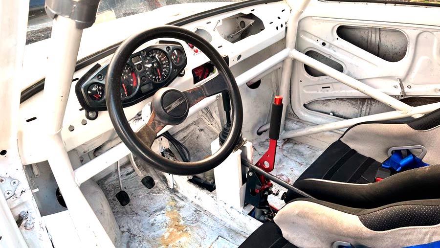 Fiat 850 met Hayabusa motor