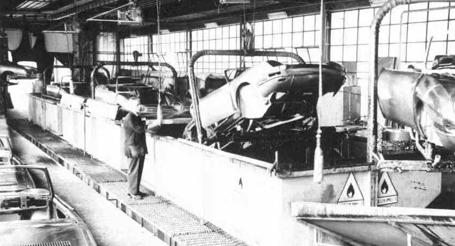 Fiat 850 Spider produktie Bertone