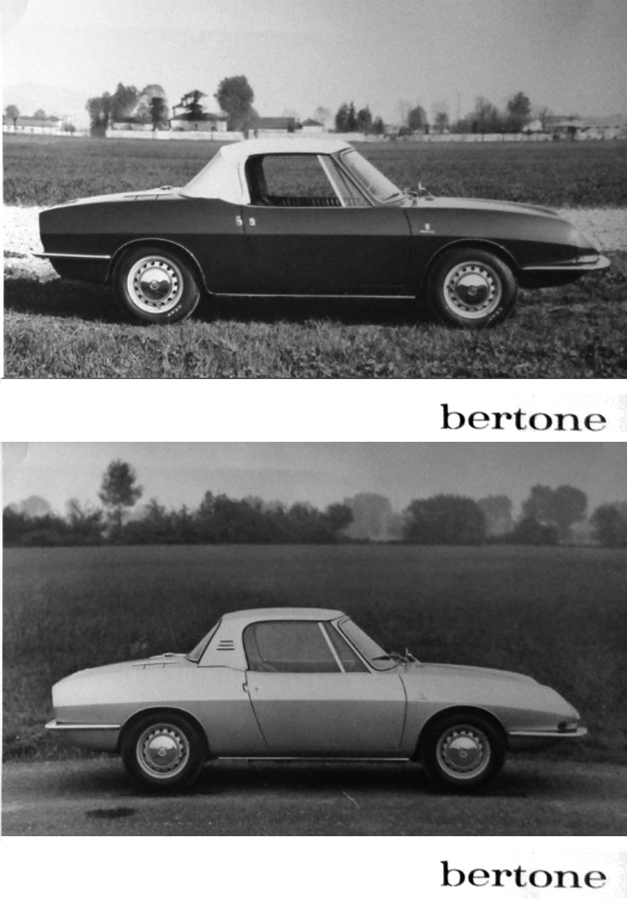 Bertone 850 CL spider presskit parijs 1966