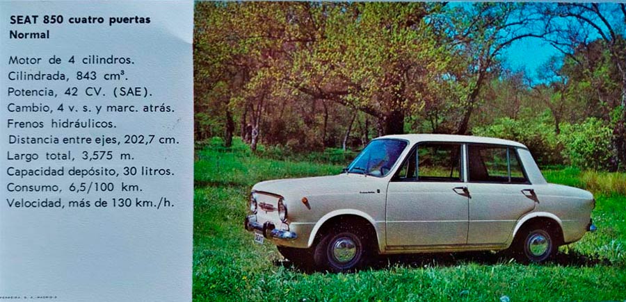 Catalogus gamma SEAT 850