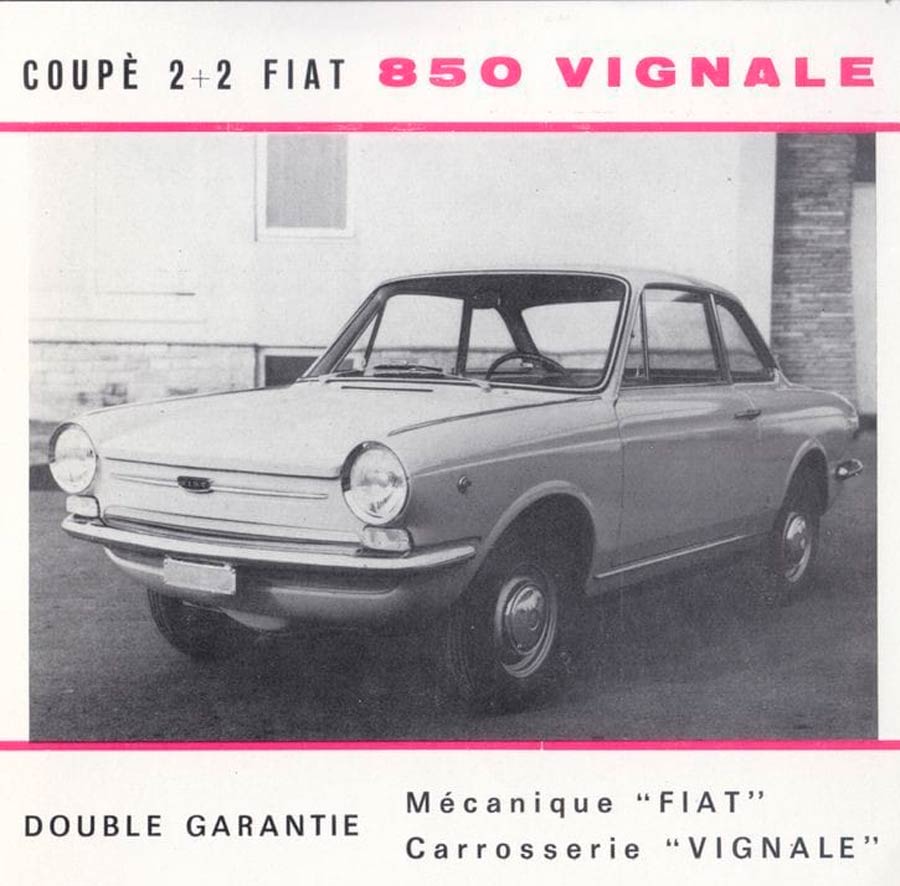 Nederlandse folder Vignale 850 coupé